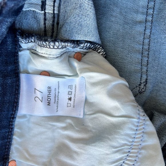 MOTHER The Insider Crop Step Fray Jeans 27 Perfect - Picture 6 of 6